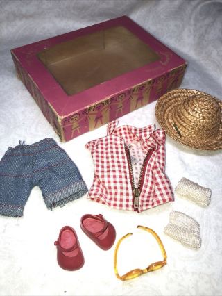 8” Vintage Vogue Ginny 1950’s Outfit 1955 Merry Moppets 34 Minty W/ Box R
