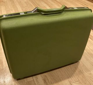 Vtg Samsonite Green Royal Traveler Montbello Ii Hard Suitcase Luggage 20 " X15 Key