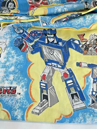 Vintage 1984 Hasbro Transformers Twin Bed Flat W/fitted Sheet Optimus Prime