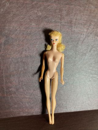 Vintage Mattel Ponytail Barbie 5 Blonde Repairs And Tlc Needed -