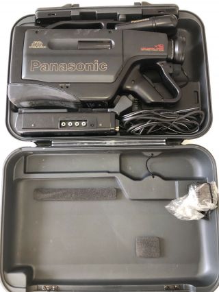 Vtg 1995 Panasonic Omnimovie Vhs Video Camera Afx12 Accessories & Case