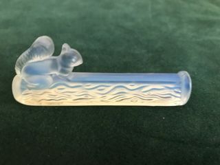 Vintage French Opalescent Sabino Squirrel Knife Rest