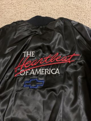 Vintage Chevy The Heartbeat Of America Satin Jacket XXL Made In The USA Hot Rod 2
