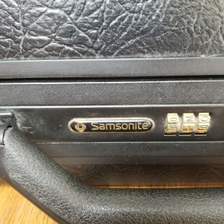 Vintage Samsonite 3 Digit Combination Lock Black Briefcase 2