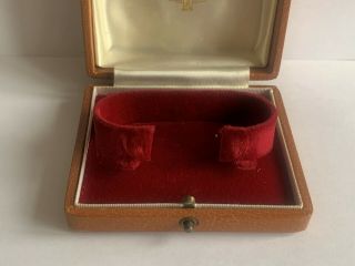 Longines 1940’s 50s Vintage Leather and Wood Watch Box. 2