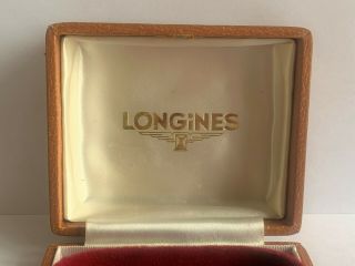 Longines 1940’s 50s Vintage Leather and Wood Watch Box. 3