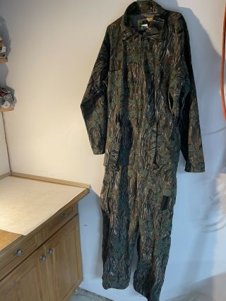 Vintage Ideal Camo Camouflage Hunting Coveralls Suit Full Body 2xl 50 - 52