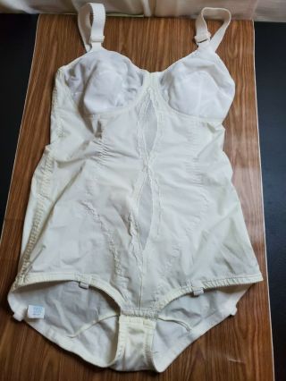 Vintage Playtex Girdle Bullet Pin - Up Glam All In One Style 2432 White 40c