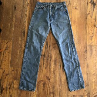 Levis 501 Made In Usa Blue Jeans Size 31 - 34 Vintage Fade Measured 30 - 34