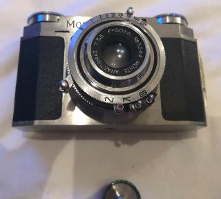 Vintage Camera Monte - 35,  Anastigmat 1:3.  5,  F=50mm W/leather Case