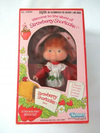 Vintage 1980s Strawberry Shortcake Doll Kenner 43020 W/ Comb And Thank You Card