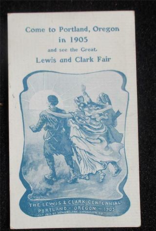 Vintage Advertising Trade Card - 1905 Lewis And Clark Fair - Portland,  Oregon