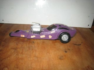 Vintage 1972 Kenner Ssp King Cobra Dragster Race Car General Mills - Purple