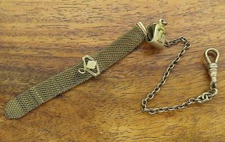 Vintage Gold Filled Victorian Pocket Watch Fob Pocketwatch Charm Chain