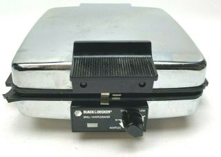 Vintage Black & Decker Classic Grill Wafflebaker Square Waffle Maker G48td 9 " X9 "