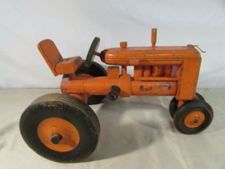 Vintage Peter - Mar Toys Orange Wooden Tractor