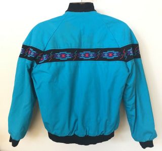 Vtg David James Western Brushpopper Jacket Mens S USA Aztec Native Blanket Lined 2