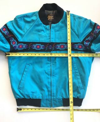 Vtg David James Western Brushpopper Jacket Mens S USA Aztec Native Blanket Lined 3
