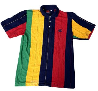 Vintage Canterbury Rugby Shirt Multicoloured Rare Jersey Vintage Polo Tee