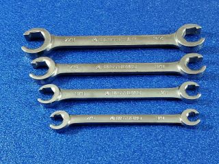 Armstrong Flare Nut Line Wrench Set 4pc.  3/8 " - 7/8 " Vintage Auto Repair Tools
