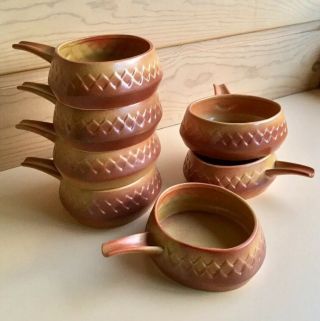 Vintage Diana Pottery Australia Nefertiti Stoneware Ramekins X7