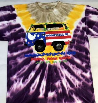 Vintage Woodstock 1999 Tie - Dyed T Shirt Xl Never Worn