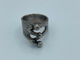 Vintage Anna Greta Eker Jester Sterling Silver Ring Norway Age