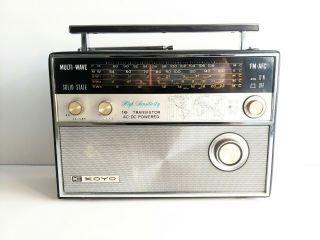 Vintage Koyo Multi Wave High Sensitivity Transistor Radio,  Ac - Dc Powered