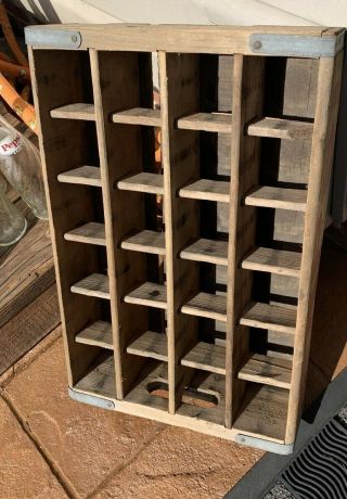 Vintage PEPSI COLA Wooden Bottle Carrier Crate Case Box w/ 24 Swirl Bottles 8 oz 3