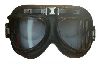 Vtg Harley Davidson Aviator Road Goggles,  Anti - Fog & Anti - Crash Lenses