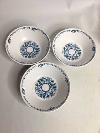 Noritake Progression Blue Moon Vintage 6.  5 " Coupe Cereal Bowl Set Of 3