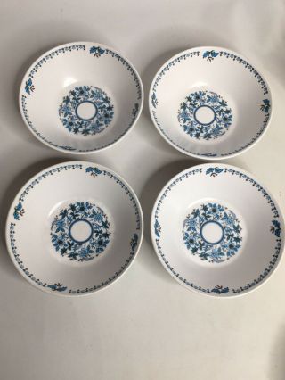 Noritake Progression Blue Moon Vintage 6.  5 " Coupe Cereal Bowl Set Of 4