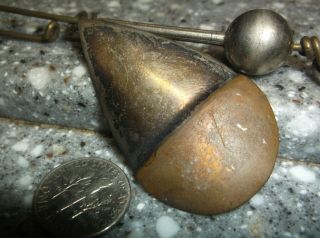 Antique Ball shaft 1800 ' s metal lure german silver NO 1 fishing lure 2