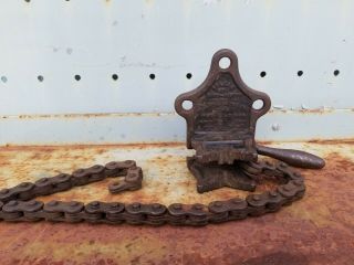 Vintage Vulcan Pipe Chain Clamp No.  1 Buffalo Ny 1/8 " - 2 " Pipe Wall Mount Vise
