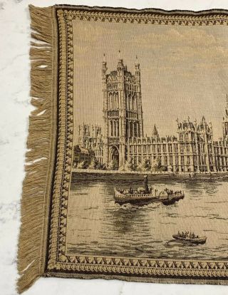 Vintage Woven Tapestry,  Scene of London 