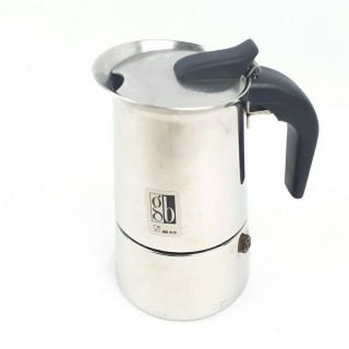 Vintage Guido Bergna Gb Inox Stainless Espresso Coffee Maker 18/10 Made In Italy