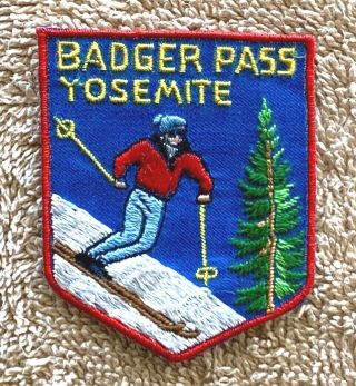 Vintage Souvenir Ski Patch: Badger Pass Yosemite National Park California
