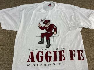 Texas A&m Aggies Shirt All Over Print University Football Basketball Jersey Vtg