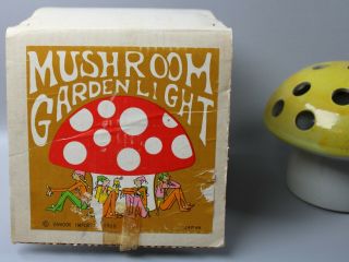 Vandor Vintage 1968 Mushroom Garden Light Candle Holder Made In Japan