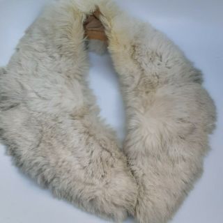 Real Vintage Ivory Cream White Fox Fur Stole Wedding Wrap Shrug