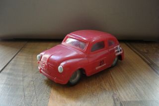 Vintage Plastic Friction Toy Car Fiat Foreicn Hungary -.