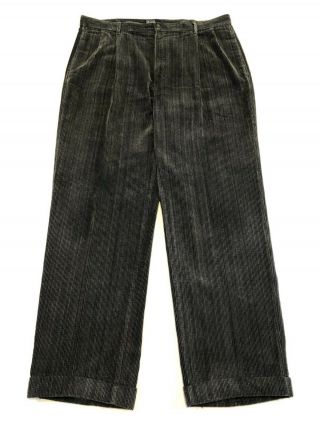 Vintage Polo Ralph Lauren Corduroy Pants Dark Gray Made In Usa Men Size 38 X 32