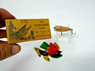 Vintage Rare Trans Lure Bait Co.  Transparent Fishing Lure