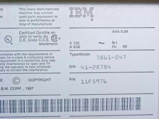 IBM 7861 - 047 19.  2Kbps External Modem P/N 11F5976 - Vintage 1987 3