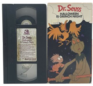 Rare Vintage1989 Dr.  Seuss - Halloween Is Grinch Night Hi - Fi Stereo W/ Cc Vhs