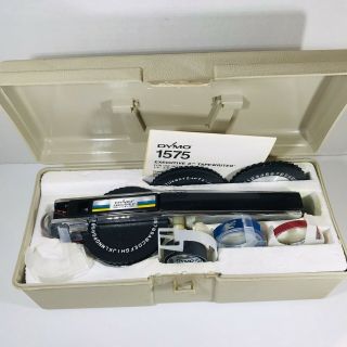 Vintage Dymo 1575 Executive 3 Chrome Tapewriter Label Maker With Case (1l)