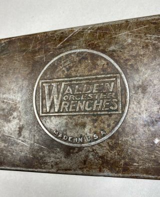 Vintage Walden - Worecester Wrenches Metal Toolbox 11 - 1/4 " X 5 " X 1 - 3/4 " Usa