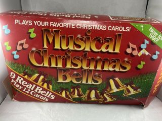 Vintage 1990 Musical Christmas Bells Listen To 9 Bells Plays 12 Carols