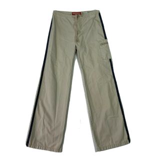 Vintage 90s Utility Side Stripe Wide Leg Rave Pants Size 0 Unionbay Y2k Skater