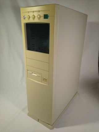 Vintage Full At Tower Pc Computer Case 486 386 (with Power Supply)